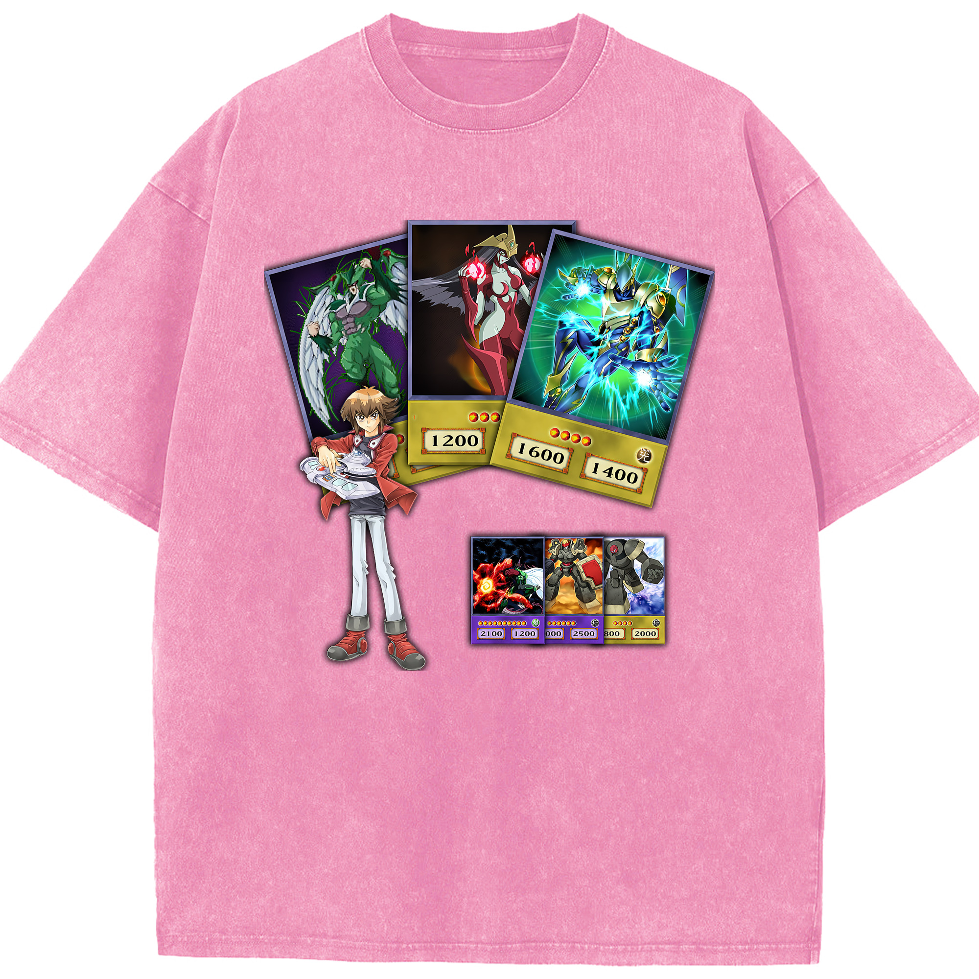（画像用） 遊☆戯☆王 Yu-Gi-Oh! 綿100% ヴィンテージ風 半袖Tシャツ（フロントプリント）